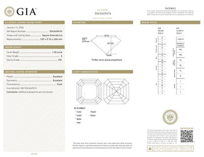 Diamant naturel 1,20 ct GIA | Couleur E | Pureté VS1 | Ovale | EX EX EX #D10225