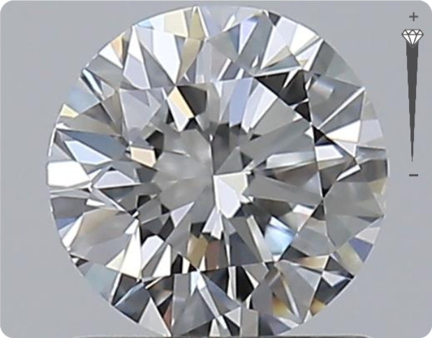 Natural 0.50ct GIA Diamond | Color D | Clarity VVS2 | Round Cut | EX EX EX #D10244