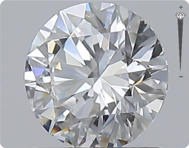 Natural 0.50ct GIA Diamond | Color D | Clarity VVS2 | Round Cut | EX EX EX #D10244