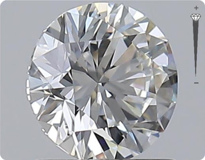 Natural 0.50ct GIA Diamond | Color D | Clarity VVS2 | Round Cut | EX EX EX #D10244
