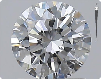 Natural 0.50ct GIA Diamond | Color D | Clarity VVS2 | Round Cut | EX EX EX #D10244