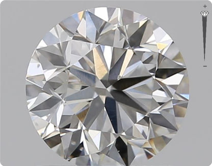 Natural 0.50ct GIA Diamond | Color D | Clarity VVS1 | Round Cut | EX EX EX #D10246