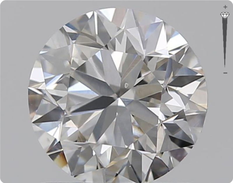 Natural 0.50ct GIA Diamond | Color D | Clarity VVS1 | Round Cut | EX EX EX #D10246