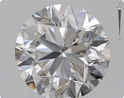 Natural 0.50ct GIA Diamond | Color D | Clarity VVS1 | Round Cut | EX EX EX #D10246