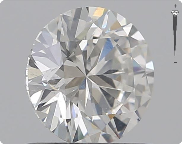 Natural 0.76ct GIA Diamond | Color F | Clarity SI2 | Round Cut | EX EX EX #D10254
