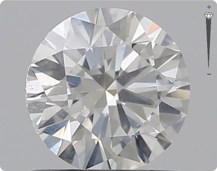 Natural 0.76ct GIA Diamond | Color F | Clarity SI2 | Round Cut | EX EX EX #D10254