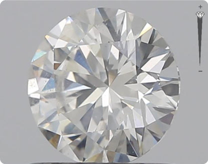 Natural 0.76ct GIA Diamond | Color F | Clarity SI2 | Round Cut | EX EX EX #D10254