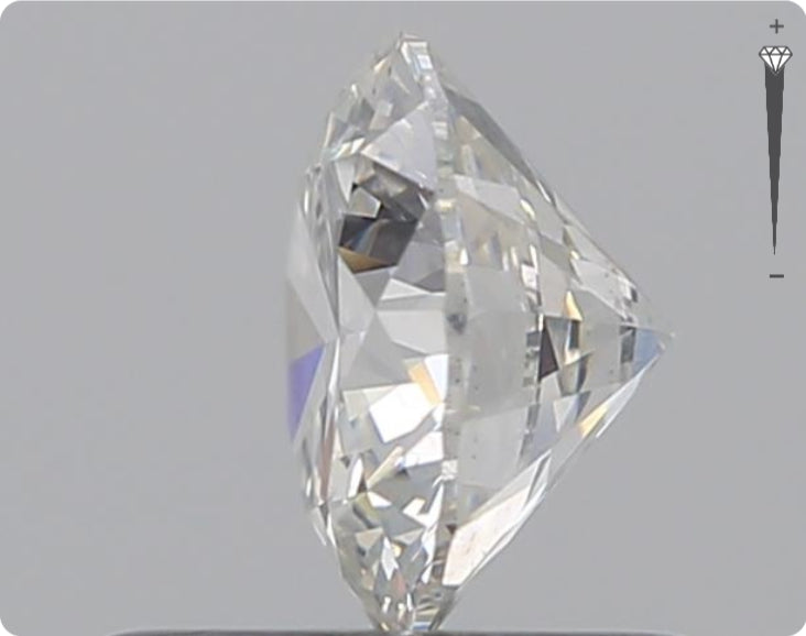 Natural 0.76ct GIA Diamond | Color F | Clarity SI2 | Round Cut | EX EX EX #D10254