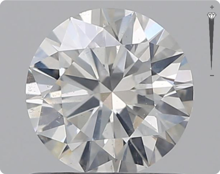 Natural 0.76ct GIA Diamond | Color F | Clarity SI2 | Round Cut | EX EX EX #D10254