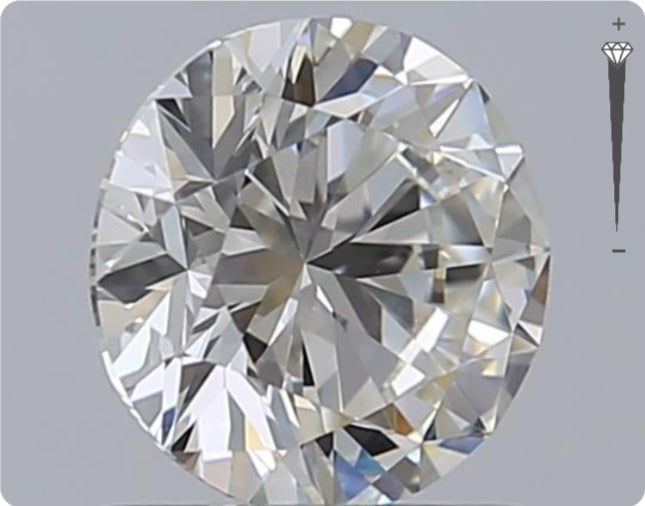Diamant naturel GIA 0,90 ct | Couleur G | Pureté SI2 | Taille ronde | TB EX EX #D10262