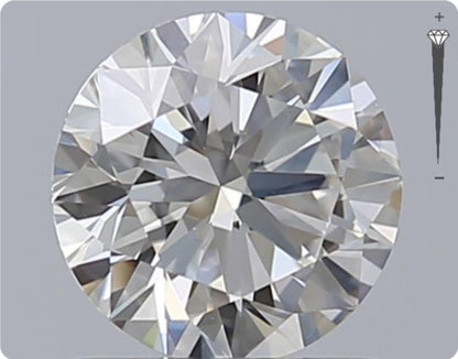 Diamant naturel GIA 0,90 ct | Couleur G | Pureté SI2 | Taille ronde | TB EX EX #D10262