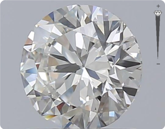 Diamant naturel GIA 0,90 ct | Couleur G | Pureté SI2 | Taille ronde | TB EX EX #D10262
