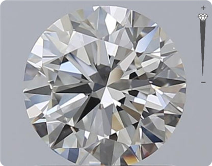 Diamant naturel GIA 0,90 ct | Couleur G | Pureté SI2 | Taille ronde | TB EX EX #D10262