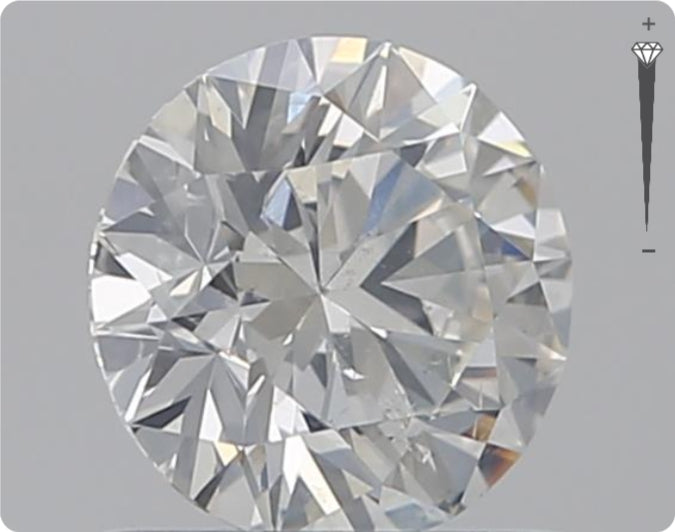 Diamant naturel GIA 0,71 ct | Couleur H | Pureté SI2 | Taille ronde | EX EX EX #D10276