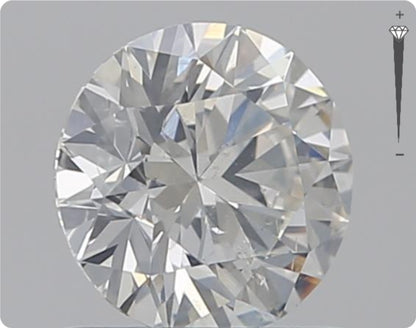 Diamant naturel GIA 0,71 ct | Couleur H | Pureté SI2 | Taille ronde | EX EX EX #D10276