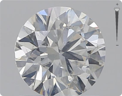 Diamant naturel GIA 0,71 ct | Couleur H | Pureté SI2 | Taille ronde | EX EX EX #D10276