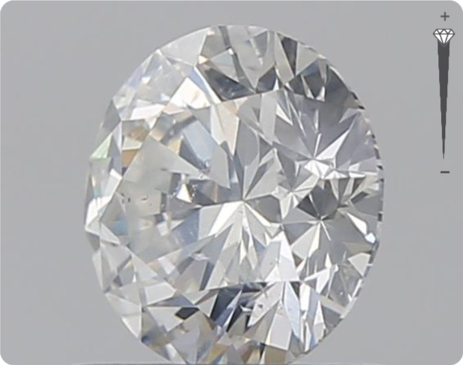 Diamant naturel GIA 0,71 ct | Couleur H | Pureté SI2 | Taille ronde | EX EX EX #D10276