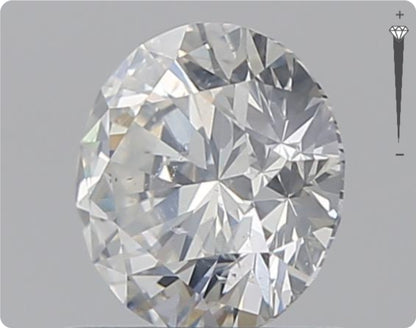 Diamant naturel GIA 0,71 ct | Couleur H | Pureté SI2 | Taille ronde | EX EX EX #D10276