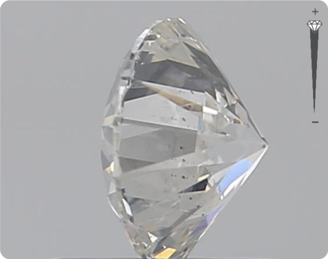 Diamant naturel GIA 0,71 ct | Couleur H | Pureté SI2 | Taille ronde | EX EX EX #D10276