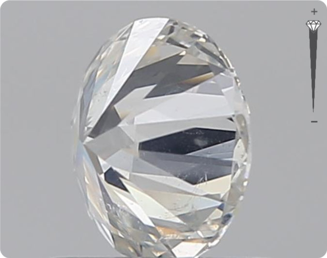 Diamant naturel GIA 0,71 ct | Couleur H | Pureté SI2 | Taille ronde | EX EX EX #D10276