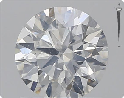 Diamant naturel GIA 0,71 ct | Couleur H | Pureté SI2 | Taille ronde | EX EX EX #D10276
