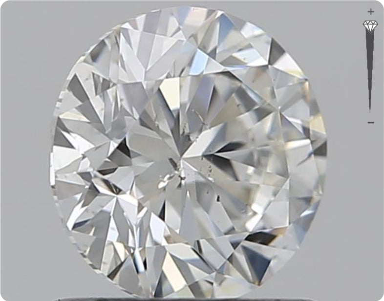Diamant naturel GIA de 0.90ct | Couleur H | Pureté SI2 | Taille ronde | TB EX TB #D10278