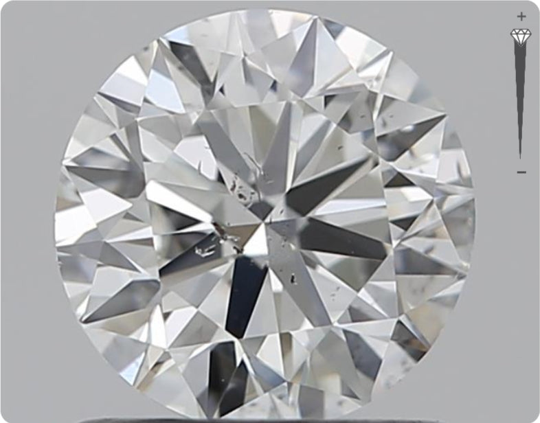 Diamant naturel GIA de 0.90ct | Couleur H | Pureté SI2 | Taille ronde | TB EX TB #D10278