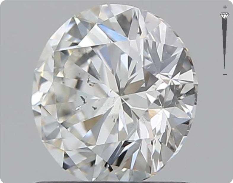 Diamant naturel GIA de 0.90ct | Couleur H | Pureté SI2 | Taille ronde | TB EX TB #D10278