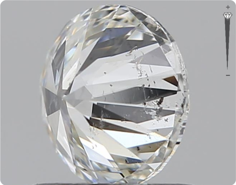 Diamant naturel GIA de 0.90ct | Couleur H | Pureté SI2 | Taille ronde | TB EX TB #D10278