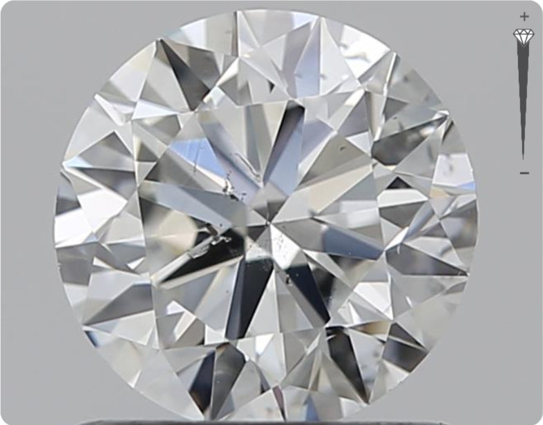 Diamant naturel GIA de 0.90ct | Couleur H | Pureté SI2 | Taille ronde | TB EX TB #D10278