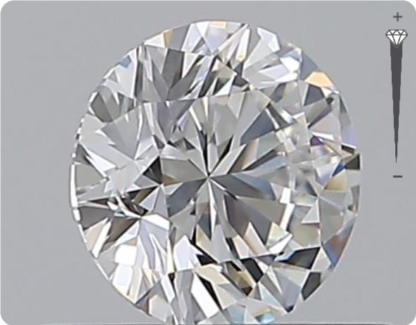 Natural 0.51ct GIA Diamond | Color D | Clarity VVS2 | Round Cut | EX EX EX #D10281