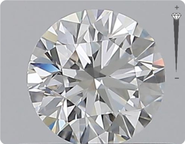 Natural 0.51ct GIA Diamond | Color D | Clarity VVS2 | Round Cut | EX EX EX #D10281