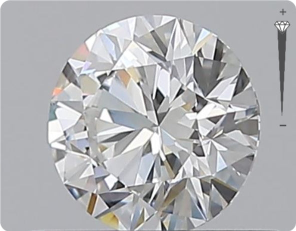Natural 0.51ct GIA Diamond | Color D | Clarity VVS2 | Round Cut | EX EX EX #D10281