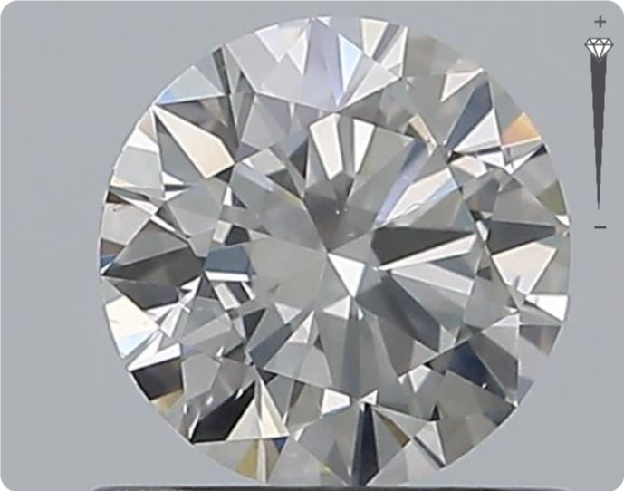 Natural 0.72ct GIA Diamond | Color G | Clarity SI2 | Round Cut | EX EX EX #D10286