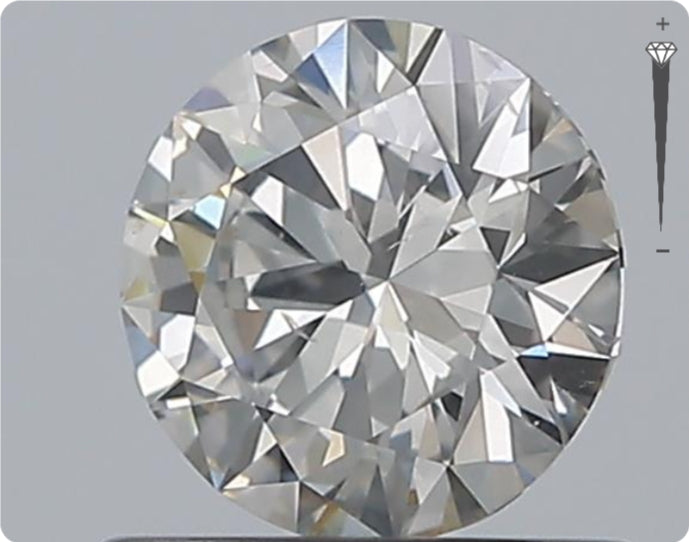 Natural 0.72ct GIA Diamond | Color G | Clarity SI2 | Round Cut | EX EX EX #D10286