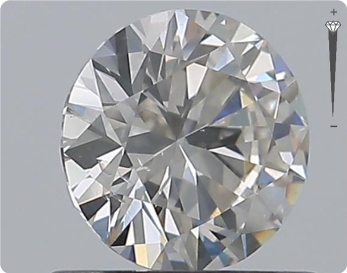 Natural 0.72ct GIA Diamond | Color G | Clarity SI2 | Round Cut | EX EX EX #D10286