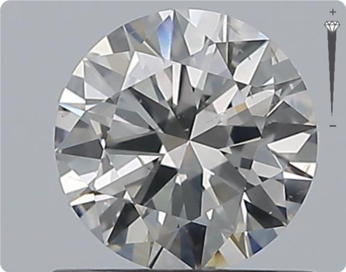 Natural 0.72ct GIA Diamond | Color G | Clarity SI2 | Round Cut | EX EX EX #D10286