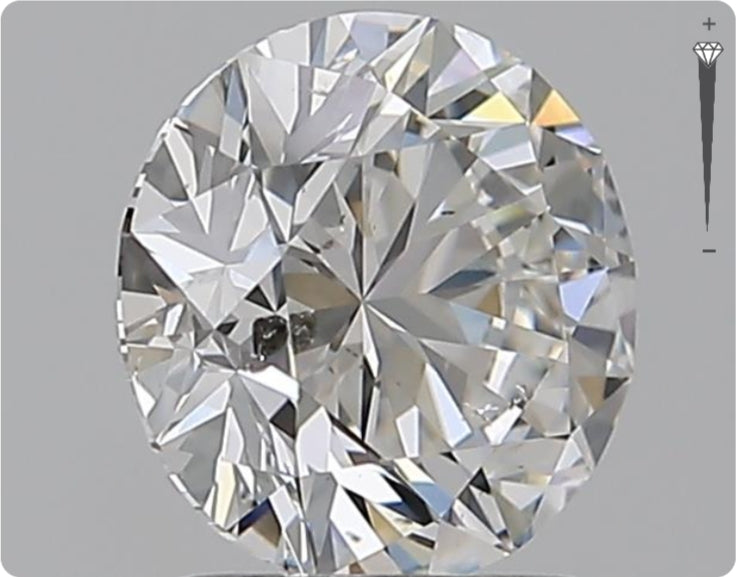 Diamant naturel 1.51ct GIA | Couleur F | Pureté SI2 | Taille ronde | EX EX EX #D10288