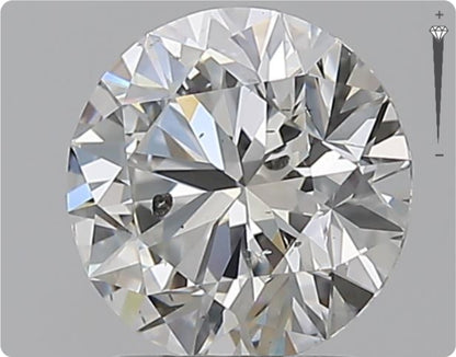 Diamant naturel 1.51ct GIA | Couleur F | Pureté SI2 | Taille ronde | EX EX EX #D10288