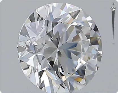Natural 0.57ct GIA Diamond | Color D | Clarity VVS2 | Round Brilliant Cut | EX EX EX #D10295