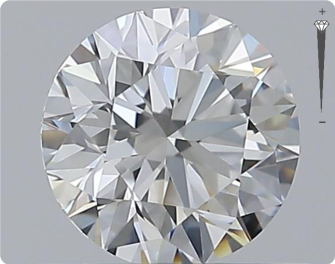 Natural 0.57ct GIA Diamond | Color D | Clarity VVS2 | Round Brilliant Cut | EX EX EX #D10295
