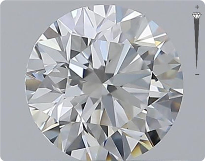 Natural 0.57ct GIA Diamond | Color D | Clarity VVS2 | Round Brilliant Cut | EX EX EX #D10295