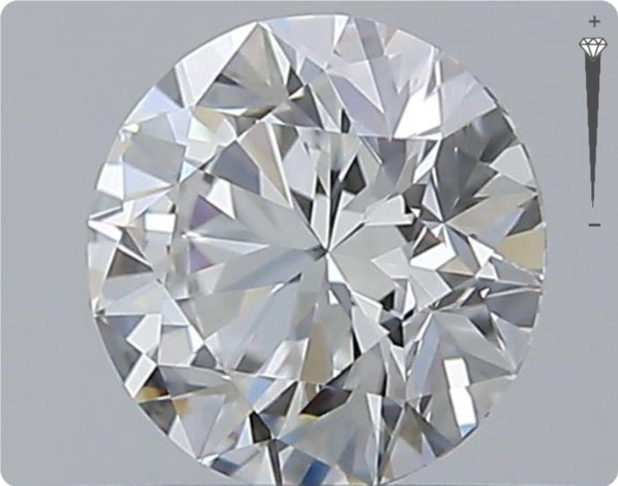 Natural 0.57ct GIA Diamond | Color D | Clarity VVS2 | Round Brilliant Cut | EX EX EX #D10295