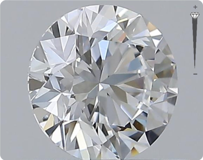 Natural 0.57ct GIA Diamond | Color D | Clarity VVS2 | Round Brilliant Cut | EX EX EX #D10295