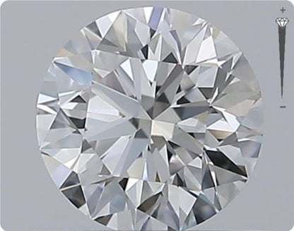 Natural 0.57ct GIA Diamond | Color D | Clarity VVS2 | Round Brilliant Cut | EX EX EX #D10295