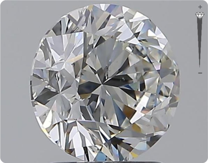 Diamant naturel de 2,01 ct certifié GIA | Couleur G | Pureté SI2 | Taille ronde | TB EX EX #D10300