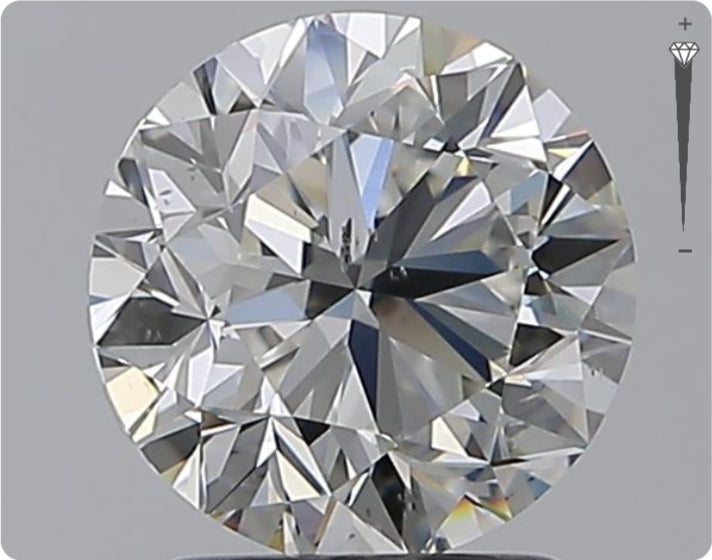 Diamant naturel de 2,01 ct certifié GIA | Couleur G | Pureté SI2 | Taille ronde | TB EX EX #D10300