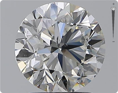 Diamant naturel de 2,01 ct certifié GIA | Couleur G | Pureté SI2 | Taille ronde | TB EX EX #D10300