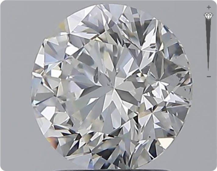 Diamant naturel de 2,01 ct certifié GIA | Couleur G | Pureté SI2 | Taille ronde | TB EX EX #D10300