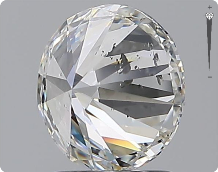 Diamant naturel de 2,01 ct certifié GIA | Couleur G | Pureté SI2 | Taille ronde | TB EX EX #D10300